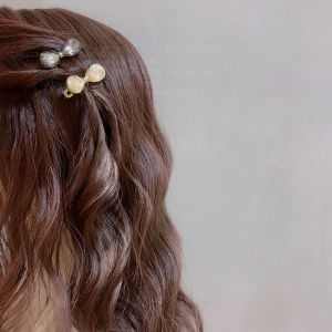 OlacC กิ๊บติดผมความรู้สึกระดับไฮเอนด์พร้อมน้ําเพชรด้านข้างกิ๊บติดหูกระต่ายเครื่องประดับผมจากญี่ปุ่นและเกาหลีใต้