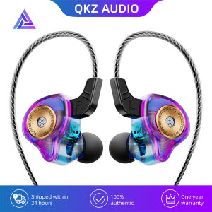 QKZ AK6 Ultra In Ear Earphone 6 Dynamic Driver Unit Headphone Stereo Sports HIFI Subwoofer Headset Monitor Earbuds With Microphone Sports Running Earphones