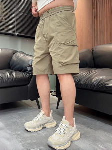 Mens Summer Sporty Quick Dry Short Pants Breathable Loose Fit Casual Five-Quarter Length with Big Pockets Trendy Workwear