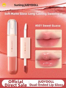 JUDYDOLL | Judeo Double-Headed Lip Glaze Transparent Glass Lipstick Mirror Finish Lip Gloss Lip Oil Moisturizing Color Boosting Easy to Apply