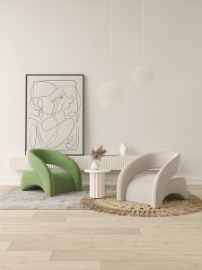 YIZUO | Luxury Modern Living Room Sofa Lamb Fur