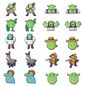 Hot Toys | 10/20pcs Hot Toys Green Monster Shoes Charms Cartoon Clog Sandal Garden Shoe Decoration Accessorie Buckles Kids Party Gifts