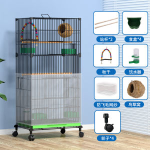 Large Size Metal Bird Cage Parrot Quaker Duckling Villa Splicing Bird Cage Parrot Cage Metal Body Golden Deer Pet House