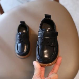 SHUNAICHI Girl Shoes Formal Patent Faux Leather Loafers Kids Dress Shoes Casual Wedding Party Baby Toddler Boy Shoes Infant Sneaker H05312