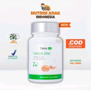 VIRAL DI TIKTOK 100% ORIGINAL BPOM 60 KAPSUL [Nutrisi Anak] Tianshi Zinc Capsules Original - Dilengkapi Bubuk Protein Telur