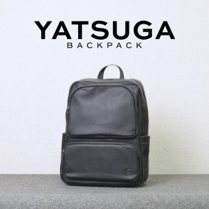Shigetsu YATSUGA Leather Backpack Leather Backpack for School Bag Office Bag Casual  Mens Bagpack