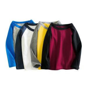 Kids High Quality Cotton Pattern Color Printed Cool Shirt Long Sleeve Shirts Tops Tee T-Shirt for Boys 1-9 Years old