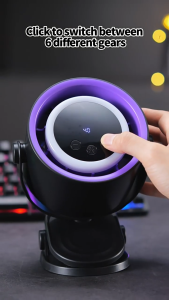 (ship in 24hours)RYLAS Upgraded Table Fan With Night Light Rechargeable Air Circulation Desktop Fan Fast Cooling