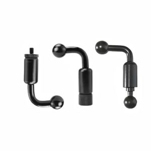 1 Chiếc 17 Mm Đầu Bóng Khuỷu Tay Adapter Vít 1/4 Ren Đến 17/20 Mm Đầu Bóng Ốp Cho Điện Thoại Xe Máy Camera Chuyển Phụ Kiện Hợp Kim Nhôm Màu Đen