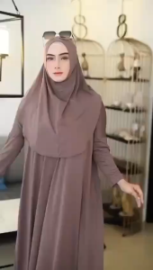 Gamis Set Bergo Muslimah Terbaru 2025  Bahan Jersey Premium Adem  Nyaman