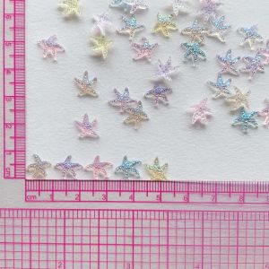50pc Aurora Starfish Mini Nail Art Accessories DIY Mixed Colors Resin Small Nail Charms DIY 3D Summer Nail Art Decorations Parts