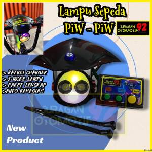 Lampu depan sepeda piw piw aksesoris sepeda anak lampu led sepeda