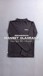 MOI Manset Lengan Panjang Wanita Spandek Daleman Inner Hijab Muslimah Polos Baselayer Running Gym