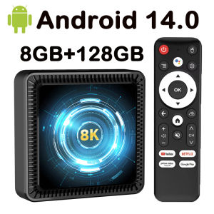 Android 14 TV Box Allwinner H618 Đầu Phát Đa Phương Tiện Thông Minh Với WiFi6 Kép BT5.0 Hỗ Trợ Điều Khiển Bằng Giọng Nói YouTube Google Play Thiết Bị Giải Mã Truyền Hình