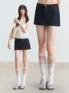 Weekend hub | Retro Blue Denim A-line Mini Skirt
