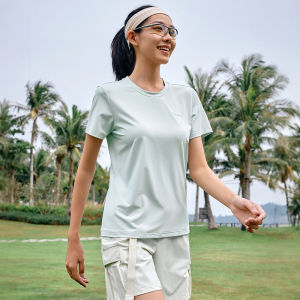 Áo Thun Tay Ngắn Nhanh Khô Chống Tia UV Thoáng Khí Thấm Mồ Hôi Thoải Mái Cho Nam Và Nữ Đi Bộ Đường Dài Và Leo Núi