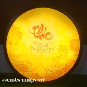 Đèn Thờ Hào Quang Tranh Trúc Chỉ In Hoa Sen Chữ Phúc Trang Trí Bàn Thờ Gia Tiên Treo Tượng Phật TC-HQ-151