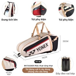 Yonex | Túi Vợt Cầu Lông Đeo Vai Đơn/Đôi/Xách Tay Chứa 3 Vợt