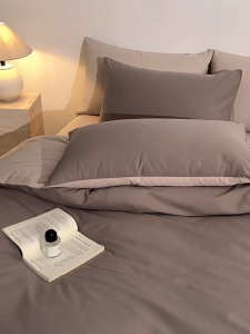 CozyLuxe™ 980TC Luxury Cotton Bedsheet Set | Reversible Solid Color with Quilt Cover | Premium Single Queen King