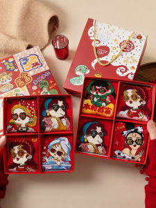 Red Snakeskin Patterned Mid-Calf Socks for Women Lucky Year Gift Idea Autumn Winter Fashion Accessory by Biwei Yue