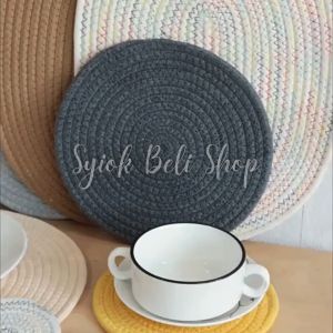 Nordic Style Cotton Rope Woven Insulation Pad Anti-Scalding Placemat Heat Resistant Mat Coaster 棉绳编织防烫隔热垫