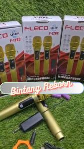 TERBARU~Microphone Mic Tanpa Kabel FLECO F-12BC ( Isi 2 ) | Mic Karaoke | Microphone Professional Wireless Single Mic | Mic Tanpa Kabel | Mikrofon Duo / Double Wireless