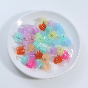 100Pcs Girls Cartoon Hair Clips Cute Small Claw Clips Heart Flower Star Design Childrens Fashion Hair Accessories Sweet Hairpin