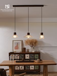 MOYU | Vintage French Style Glass Chandelier 3-Head Combination