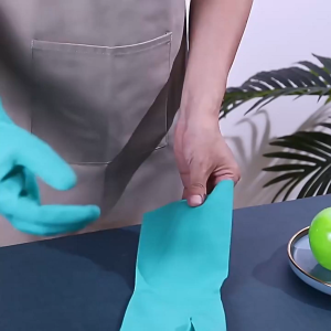 33cm/38cm ถุงมือล้างจาน ถุงมือเซฟตี้ Nitrile กันน้ำและกันรอยเปื้อน ถุงมือแม่บ้าน ทำงานบ้าน ล้างจาน ล้างห้องน้ำ ทำความสะอาด (1/3คู่)