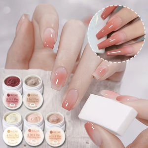 Ombre Red White Peach Pat Pat Gel High-Pigment Full Coverage Patting Gel Nail Polish Drawing Liner French Nail Gradient Gel