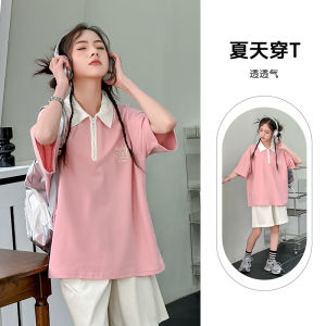 Áo Sơ Mi Nữ Tay Ngắn Áo Thun Dáng Rộng Quần Áo Mùa Hè Cho Trẻ 6-14 Tuổi