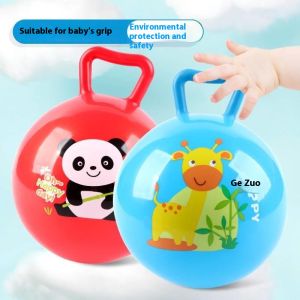 Kids Bouncyhopper Inflatable Handle Horse Bouncing Toy Fun Stress Relief Gift Cartoon Bouncing Ball Beach Swimming Pool Toys ﻿