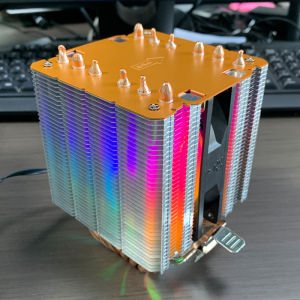 พัดลมระบายความร้อนซีพียู X99 แบบลม 4 พิน เงียบ พร้อมไฟ RGB สำหรับ Intel LGA 1151 1155 1200 1700 2011 X79 AMD AM3 AM4 AM5 หม้อน้ำคอมพิวเตอร์