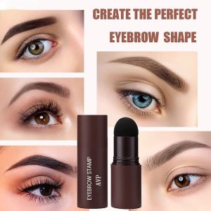 Eyebrow Stamp Stencil Kit One Step Brow Stamp Shaping Kit Waterproof Brow Stamp Long Lasting Eyebrow Stamp With 10 Reusable Eyebrow Stencil Hairline Shadow Powder Stick