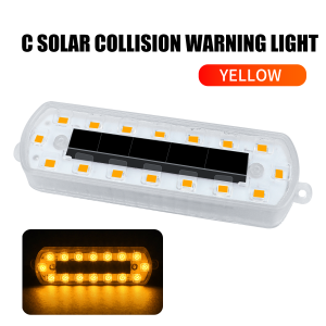 KEVANLY | 1pcs Solar Powered 16LED Strobe Warning Light Night Safety Flashing Lights Motorcycle Rear Tail Decorative Light Colorful Light