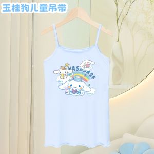 ชุดนอนแขนกุดผ้าโมดอลสำหรับเด็ก ฤดูร้อน ระบายอากาศได้ดี สวมใส่สบาย เสื้อผ้าเด็ก ชุดนอนเด็กผู้หญิง ชุดนอนแขนกุด ชุดนอนฤดูร้อน