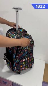 TAS RANSEL TROLI 4 RODA ANAK SEKOLAH SD SMP TROLI PATEN RANSELKARAKTER KARTUN LAKI LAKI KEREN1832