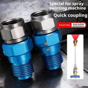 360 Degree Rotatable Airless Paint Sprayer Adapter Stainless Steel High Pressure Leak Resistant Swivel Joint for Smooth Coating