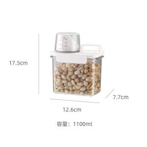 2L 2.8L Dry Food Container Airtight Rice Storage Container BPA Free Plastic Cereal Storage Bin with Pouring Spout