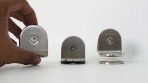 Glass Clip Penjepit Kaca Sekat Partisi Kamar Mandi Oval/Glass Clamp 90/180 Degree