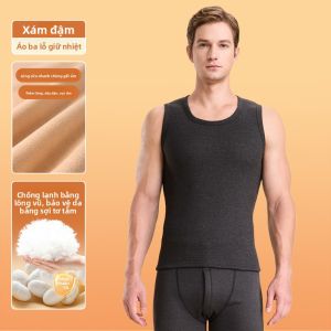 Áo ba lỗ nam MiiOW lót lông vũ dày ấm áp không đường may