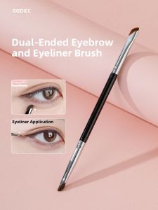 Double-Headed Flat Angle Scythe Eyeliner Brush Detailing Under-Eye Makeup Brush Long Handle Chinese Production Any Skin Type