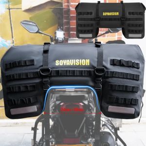 กระเป๋าข้างท้ายมอเตอร์ไซค์ 80 ลิตร 50 ลิตร กระเป๋าเก็บของด้านข้าง กระเป๋าเดินทางอเนกประสงค์สำหรับมอเตอร์ไซค์ กระเป๋าแห้งกันน้ำสะท้อนแสง