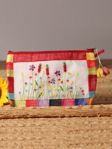 Embroidered Zipper Makeup Bag Mobile Phone Case Clutch Bag Toiletry Bag Wedding Gift from Yanbian Chinese Autonomous State