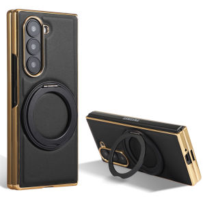 Ốp Lưng Có Giá Đỡ Xoay Sạc Không Dây Từ Tính Cho Samsung Galaxy Z Fold - Vỏ Bọc Thân Thiện Với Da Với Tính Năng Chống Trầy Xước