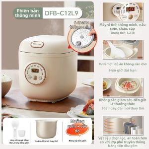 Bear | Nồi Cơm Điện Mini Tự Động Đa Năng Cho 1-3 Người