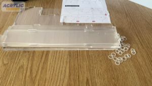 ชั้นวางอะคริลิค ฟิกเกอร์ ชั้นวาง 234 ชั้น, สามารถถอดประกอบและเก็บง่าย, วัสดุอะคริลิค, ใส/ขาว/ดำ (สามารถถอดประกอบได้)