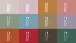 TYESO 900ml/1200ml Carcup (Brown) Coffee Vacuum Insulated Stainless Steel Tumbler Drinking Flask
