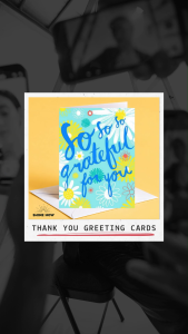 Gratitude Card - So So So Grateful for You | Daisy Field Teal | A6