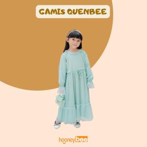 Gamis Anak Tile Quenbee Junior Honeybee Warna Tosca Size 2-10Tahun